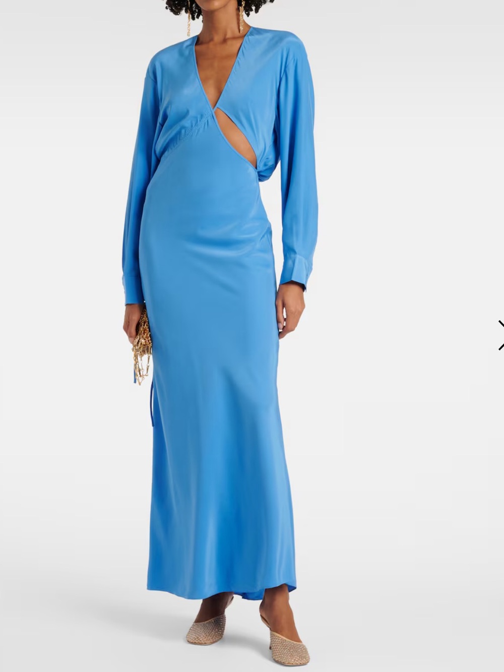 💙NWT CHRISTOPHER ESBER CUTOUT SILK MAXI DRESS SIZE 10